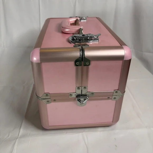 Sephora Professional Pink Metro Travel Train Hard Case Cosmetic Organizer W/KEY - Picture 5 of 16